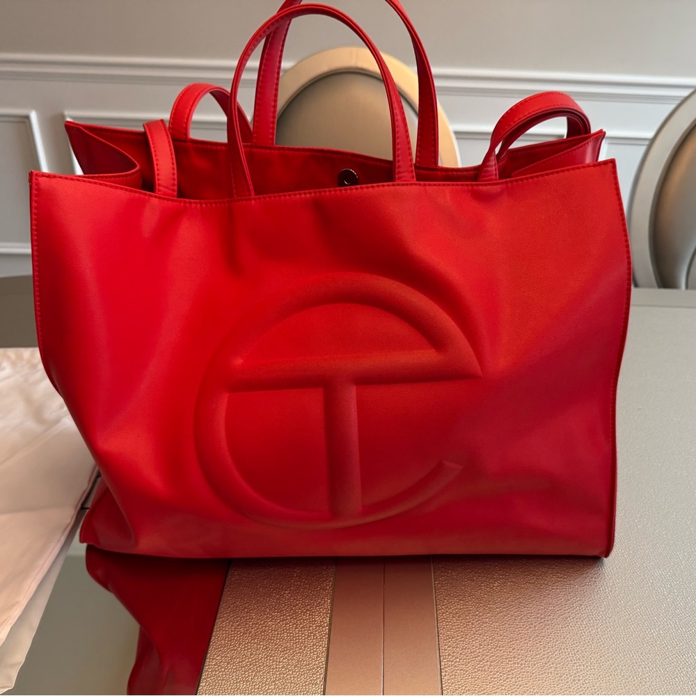 Large Red Telfar Shopping Bag